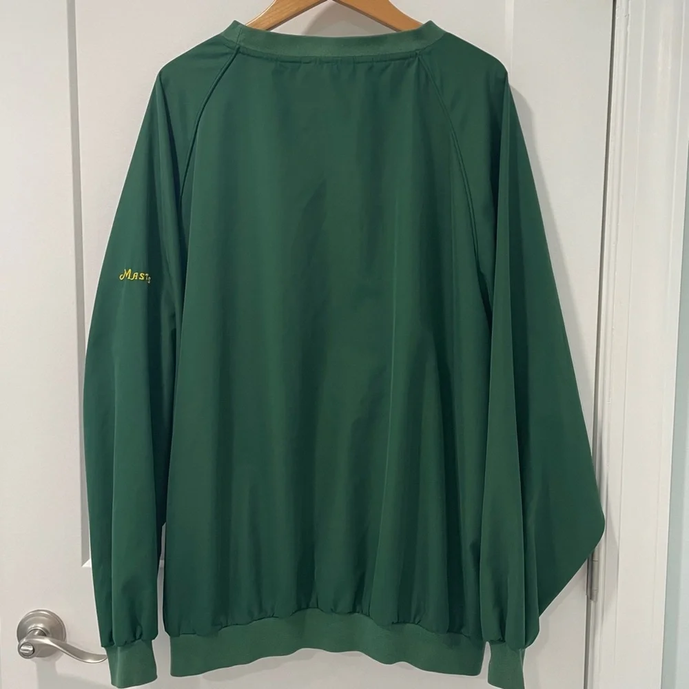 VTG Slazenger Augusta National Masters Green Pullover Windbreaker Pockets Y2K XL - Picture 3 of 16